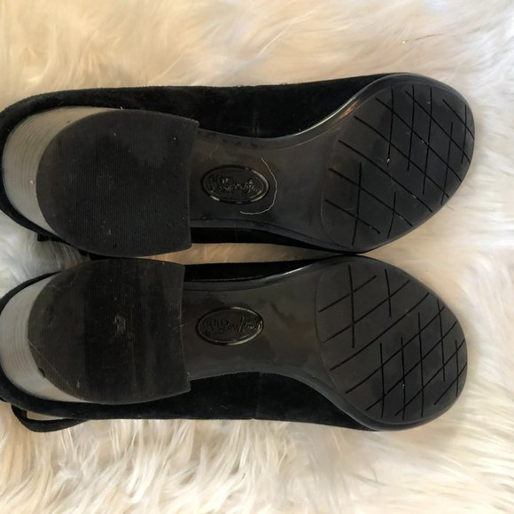 EuroSoft by Sofft Devi Black Suede Studded Block Heel Pumps 8 - Picture 8 of 9